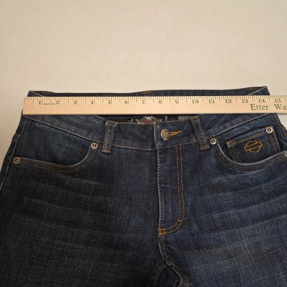 Harley Davidson Women's Jeans Size 2 Classic Boot Cut Flare Leg Medium Wash - Picture 13 of 13